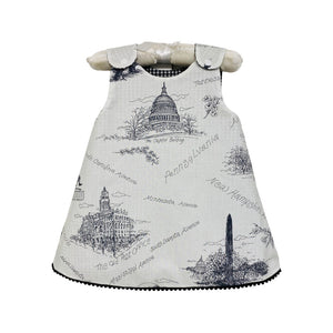 Washington D.C. Toile (Monument Grey) Reversible Jumper Dress