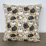 Pillow - 11x11 Fawn & Black Pugs