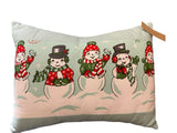 HAPPY SNOWMEN PILLOW 12x16
