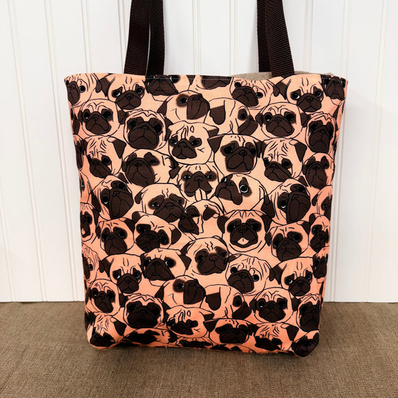 Tote Bag - Fawn Pug Faces