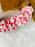 Scrunchie RUFFLE dog collar - HEARTS ABOUND & ST. PATRICK’S collection
